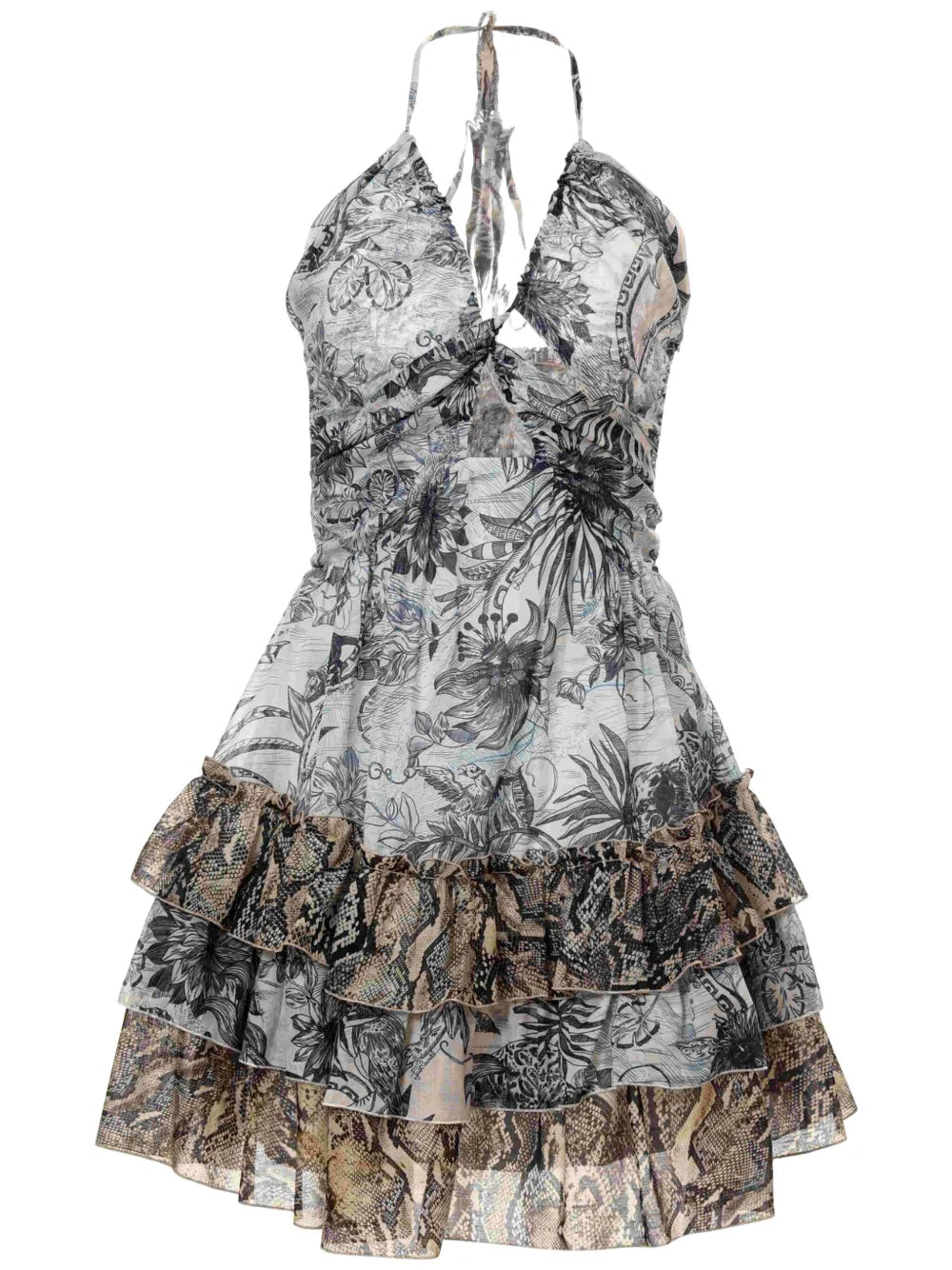 Floral-Print Mini Dress