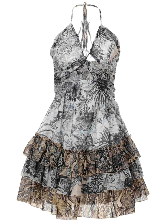 Floral-Print Mini Dress
