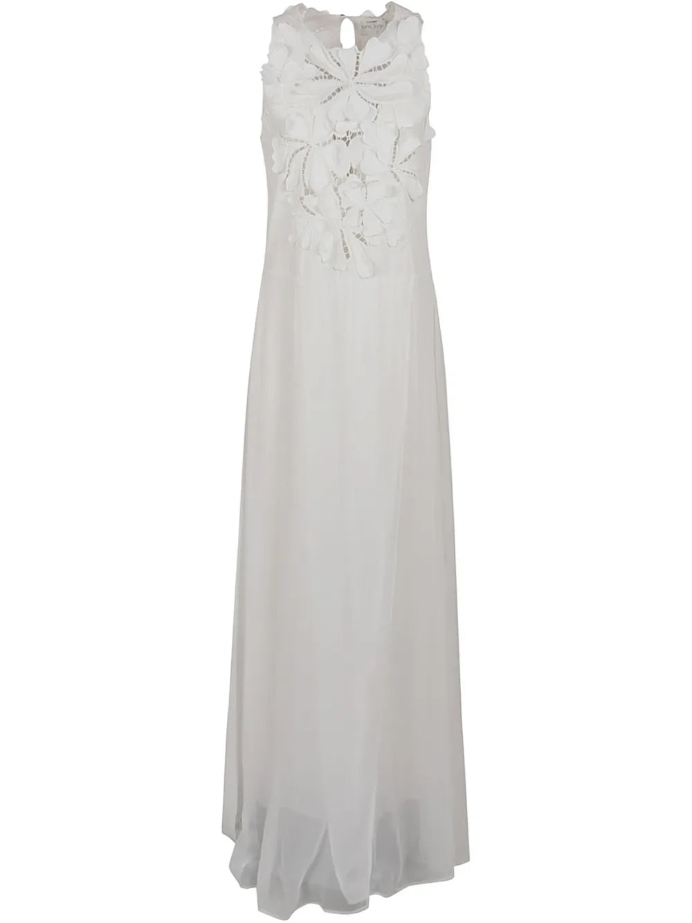 Floral-Embroidered Maxi Dress