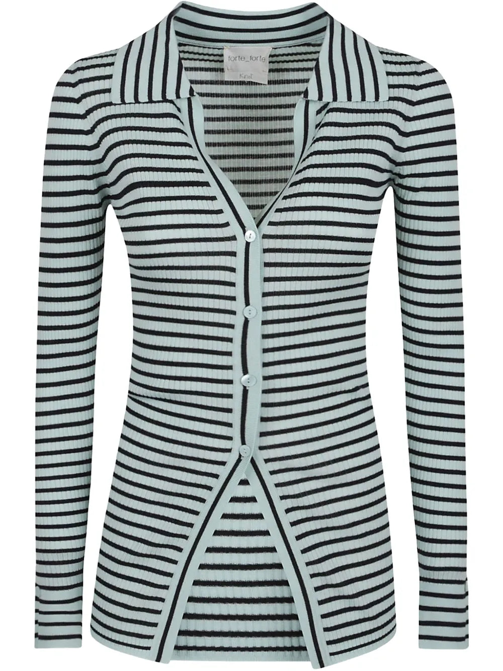 Striped Button-Up Cardigan