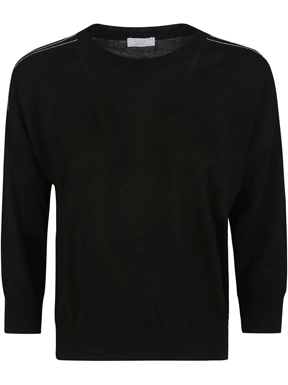 Satin-Trimmed Sweater