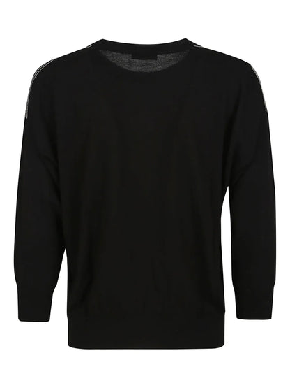 Satin-Trimmed Sweater