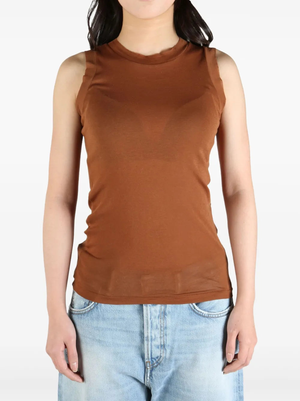 Ribbed Sheer Tank Top
