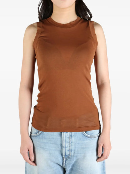 Ribbed Sheer Tank Top