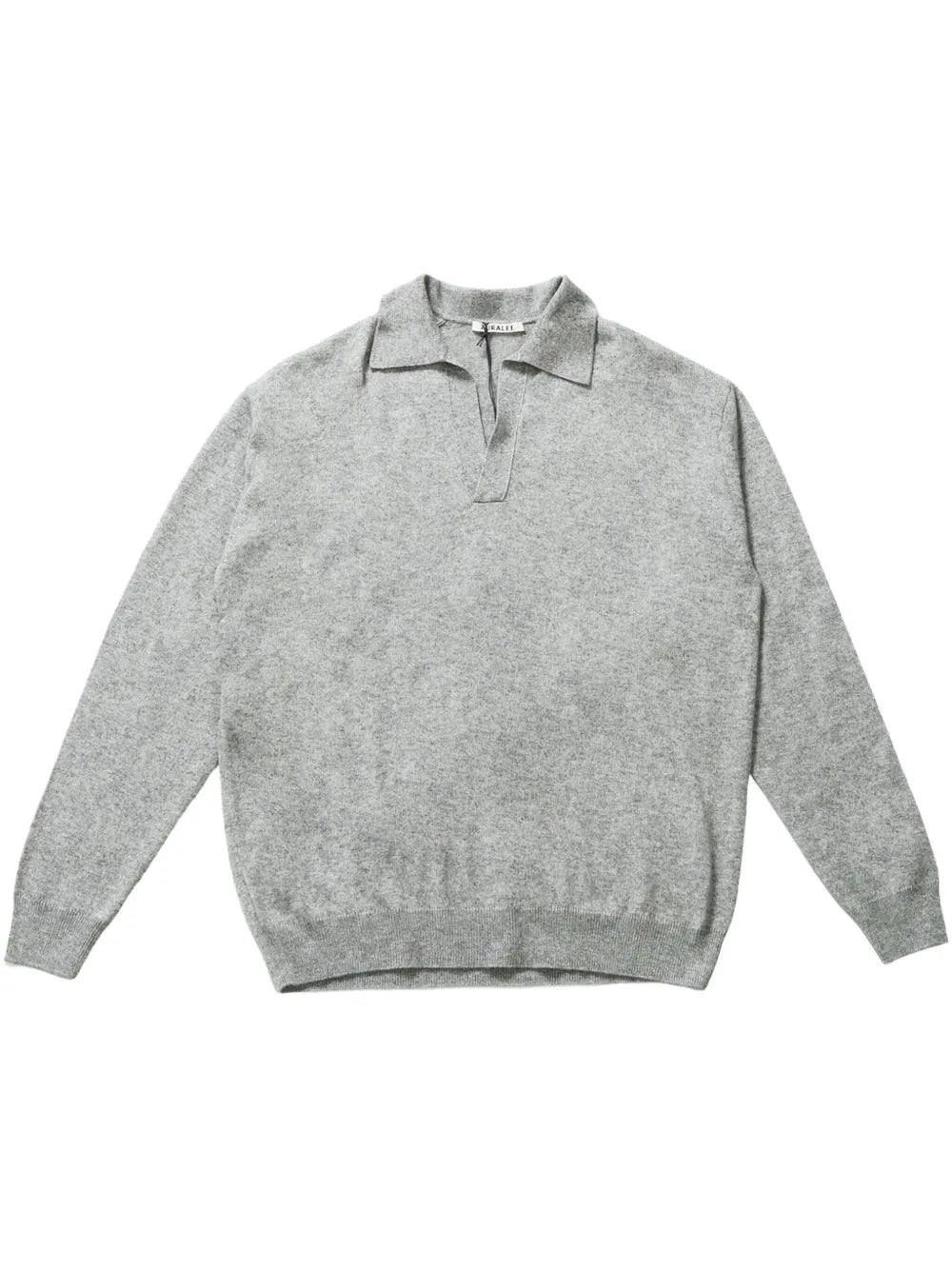 Fine-Knit Polo-Collar Sweater