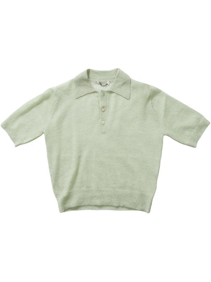 Fine-Knit Sheer Polo Shirt