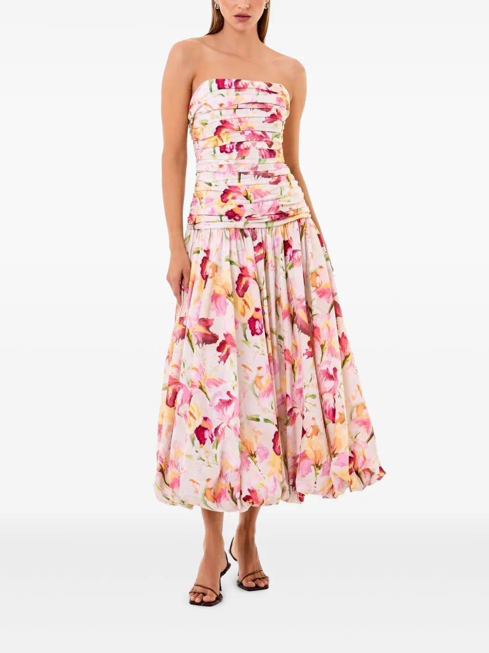 Despina Strapless Midi Dress