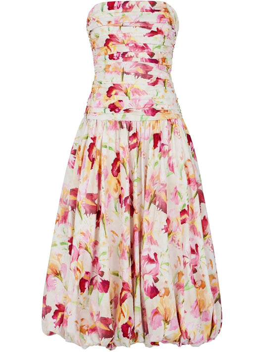 Despina Strapless Midi Dress