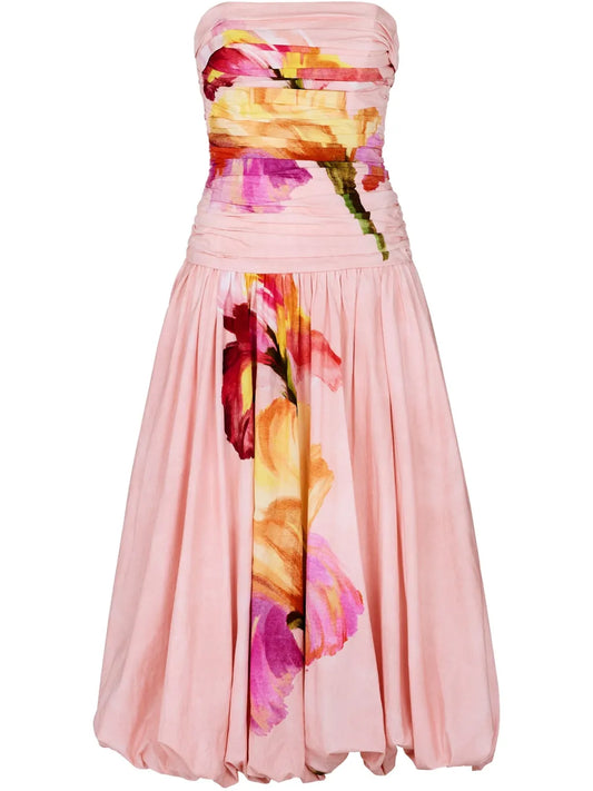 Despina Strapless Midi Dress