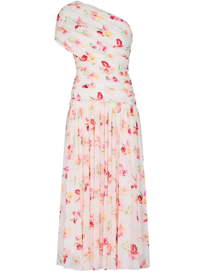 Gaia One-Shoulder Midi Dress