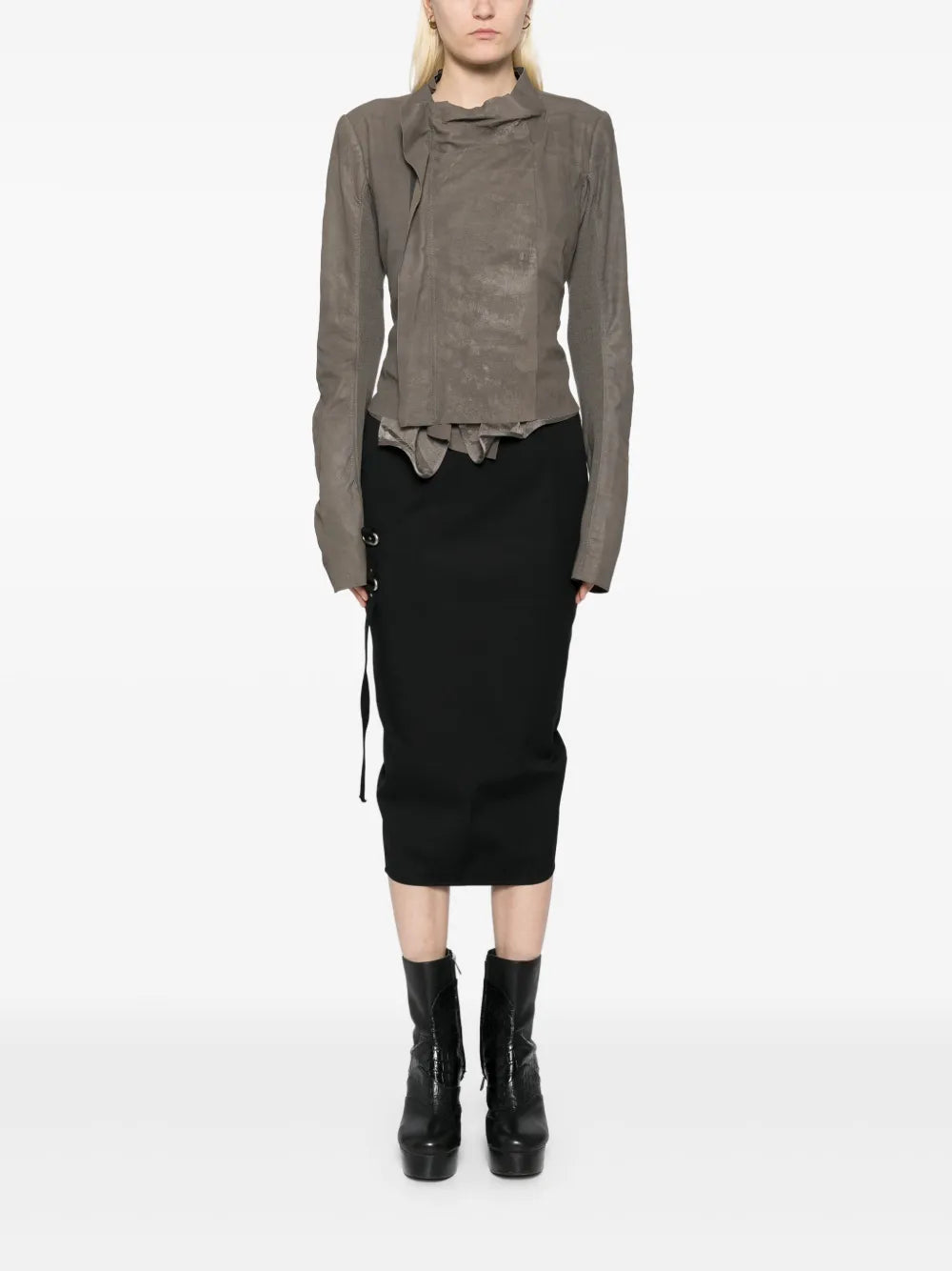 Low-Neck Biker Jacket