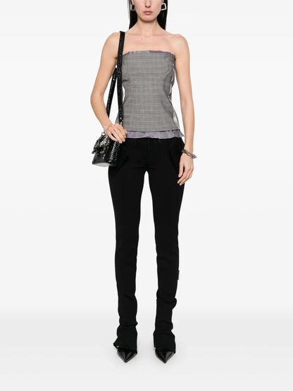 Plaid-Check Corset