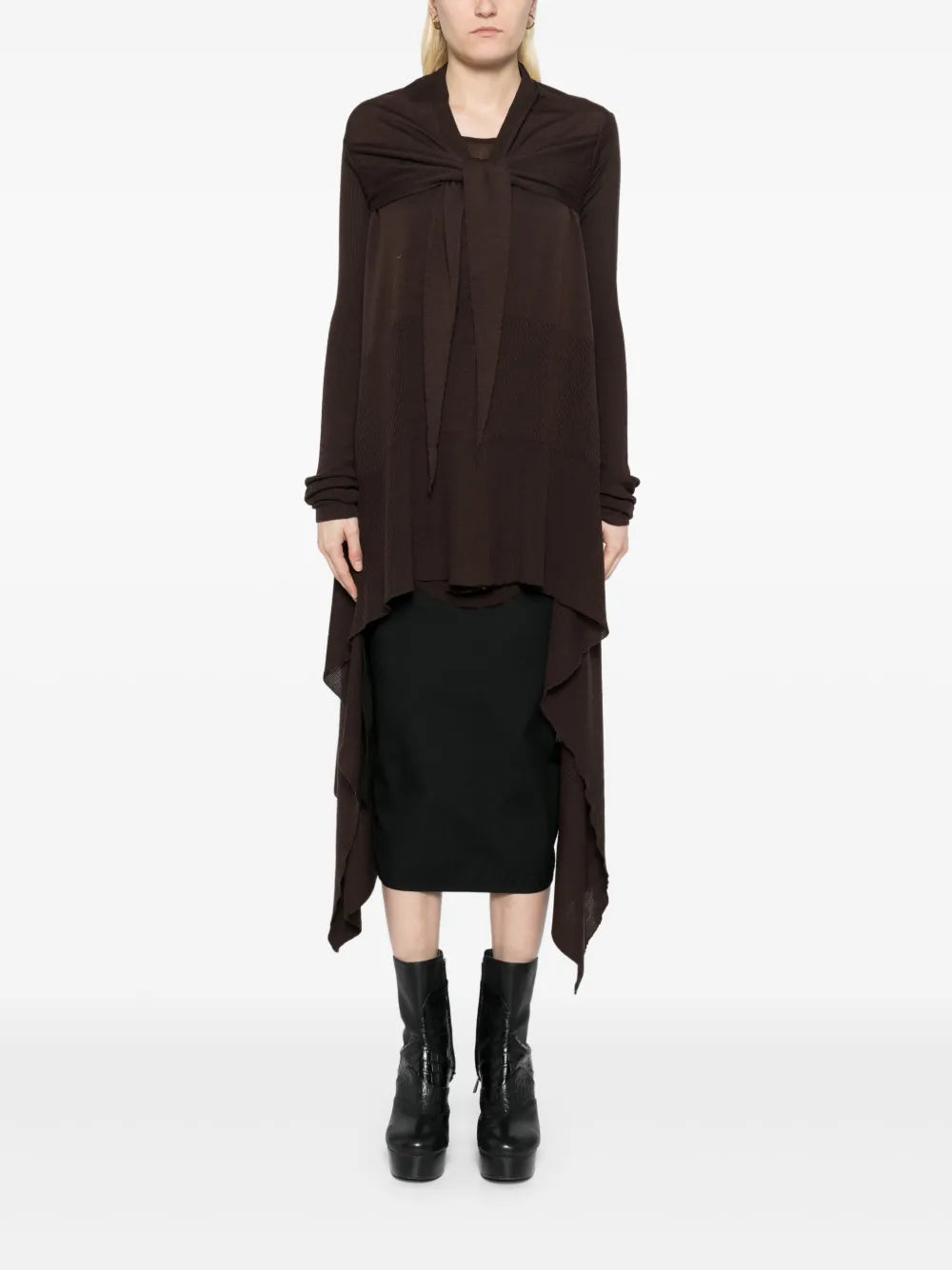 Tied Long Wrap Coat