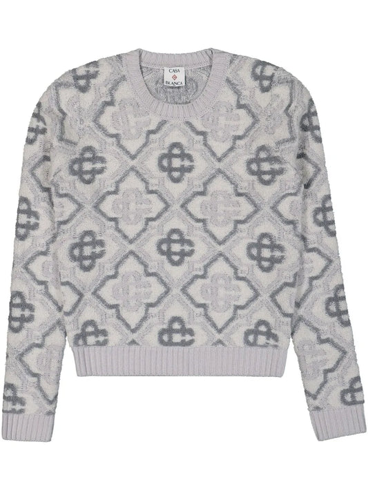 Monogram-Pattern Jumper