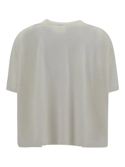 Collar-Detail Short-Sleeve Top