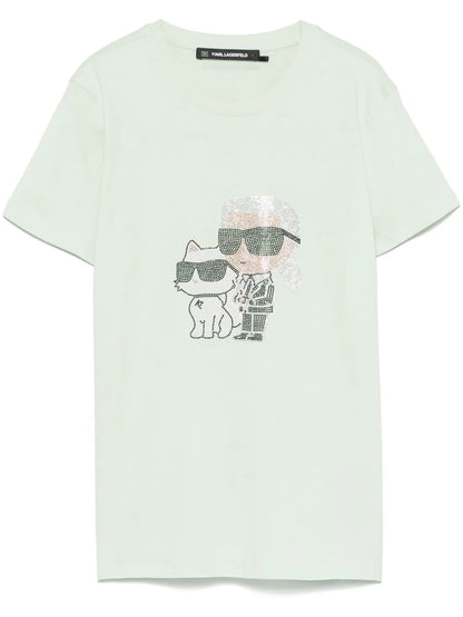 Rhinestone-Embellished T-Shirt