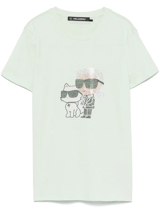 Rhinestone-Embellished T-Shirt