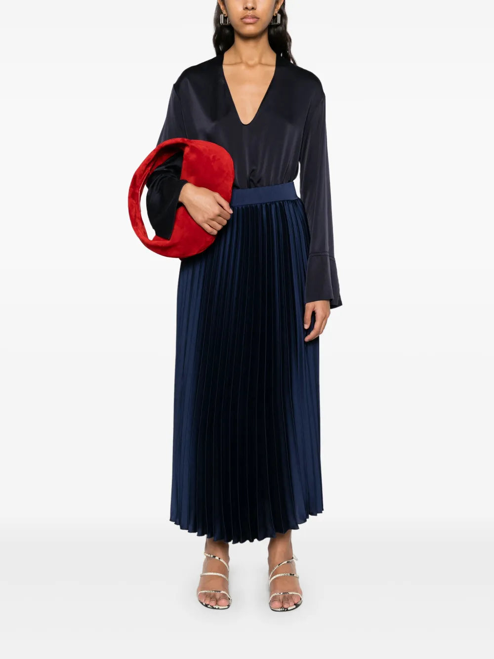 Pleated Midi Skirt