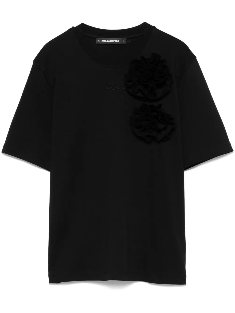 Floral-Appliqué T-Shirt