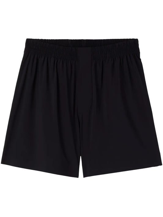 Pleat-Detail Track Shorts