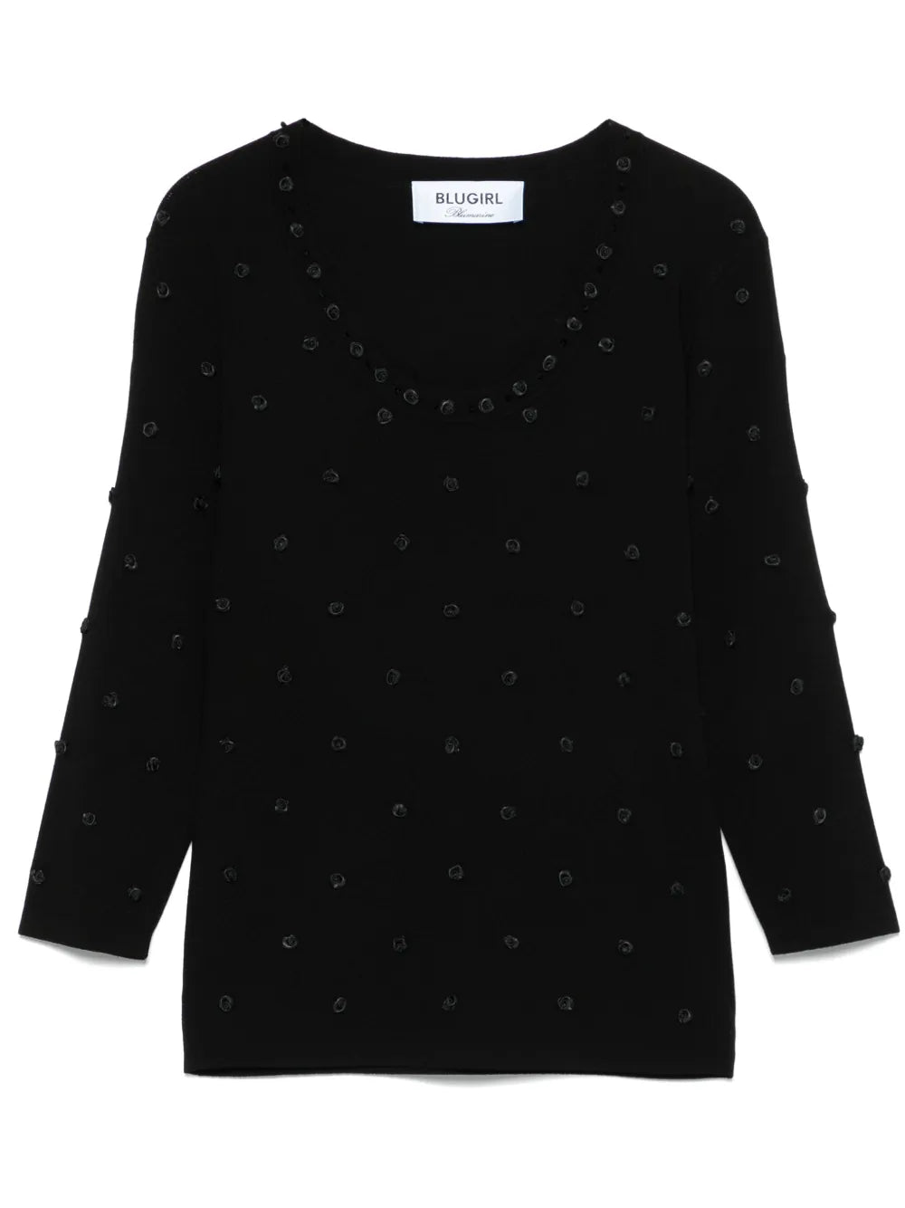 Floral-Appliqué Top