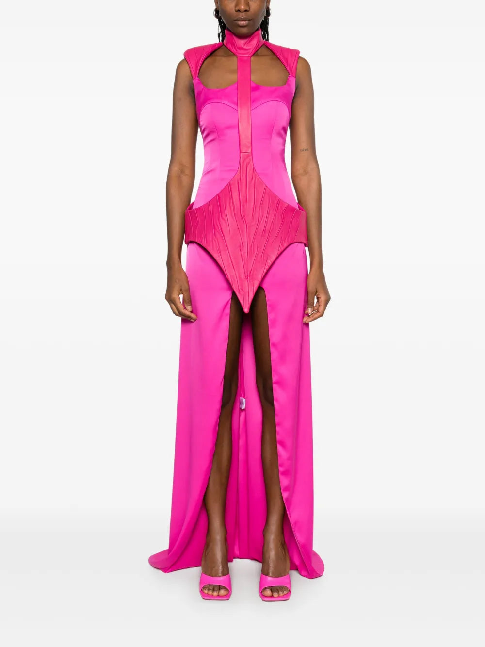 Detachable-Panel Maxi Dress