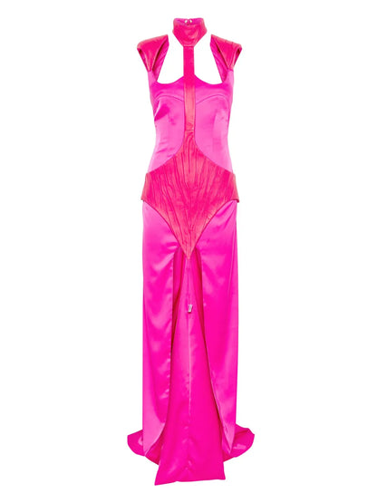 Detachable-Panel Maxi Dress