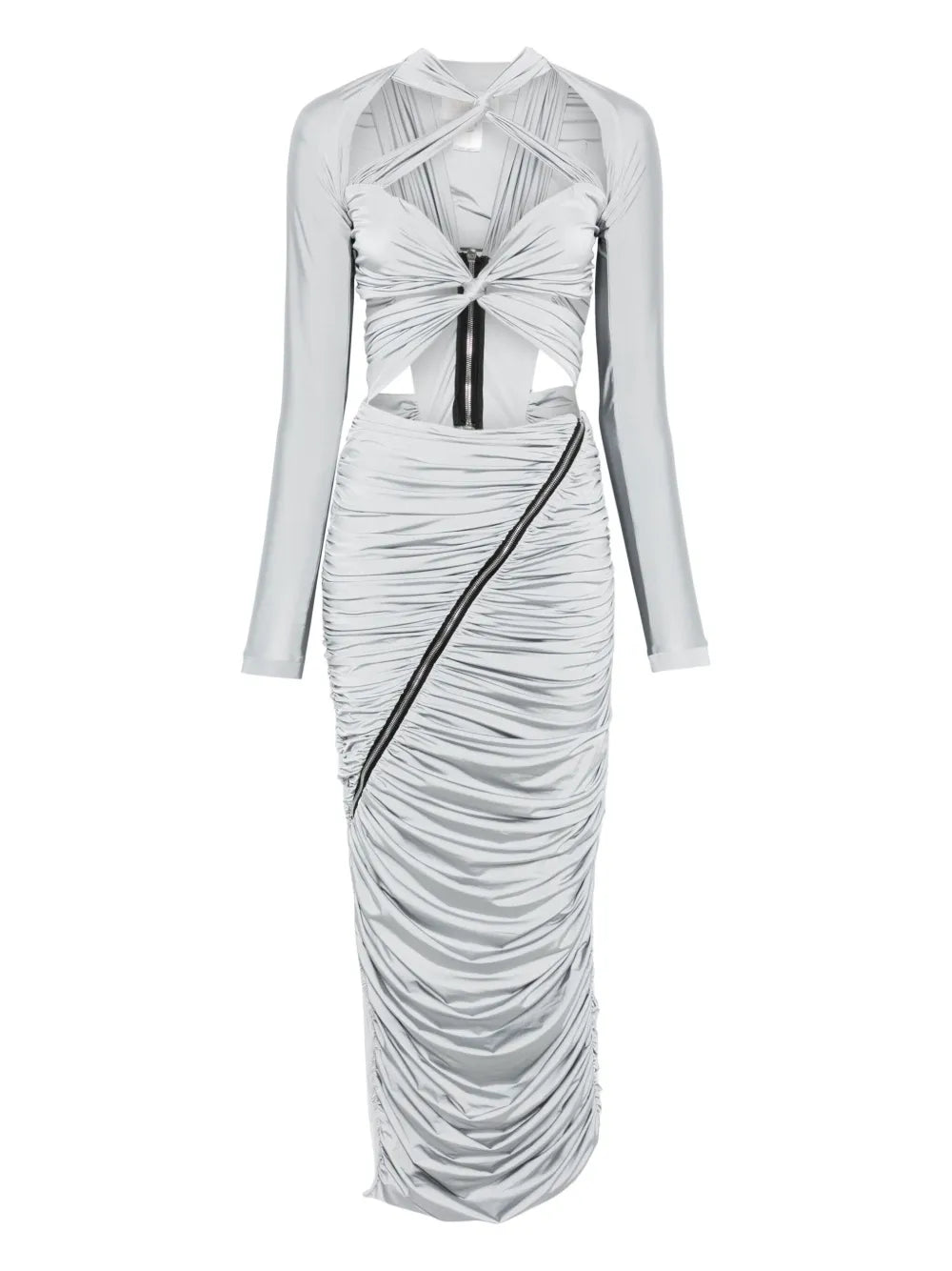 Cut Out-Detail Draped Maxi Dress