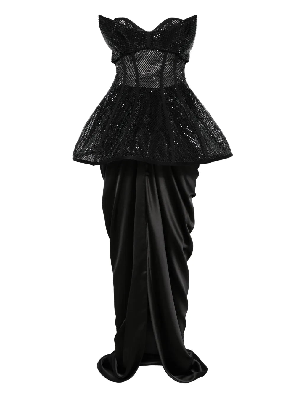 Crystal-Embellished Corset And Maxi Skirt Set