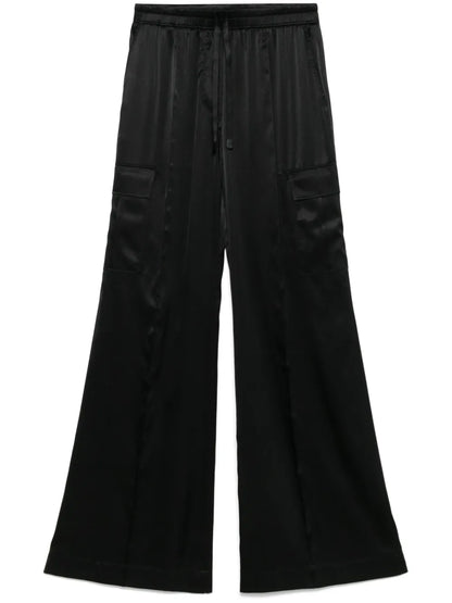 Satin Cargo Pants