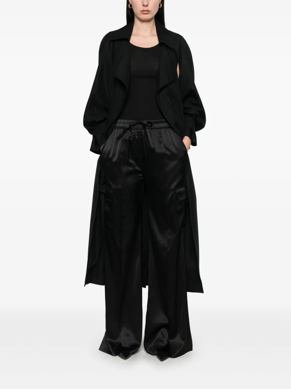 Satin Cargo Pants
