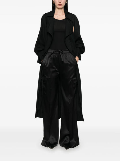 Satin Cargo Pants