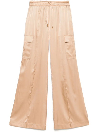 Satin Cargo Pants