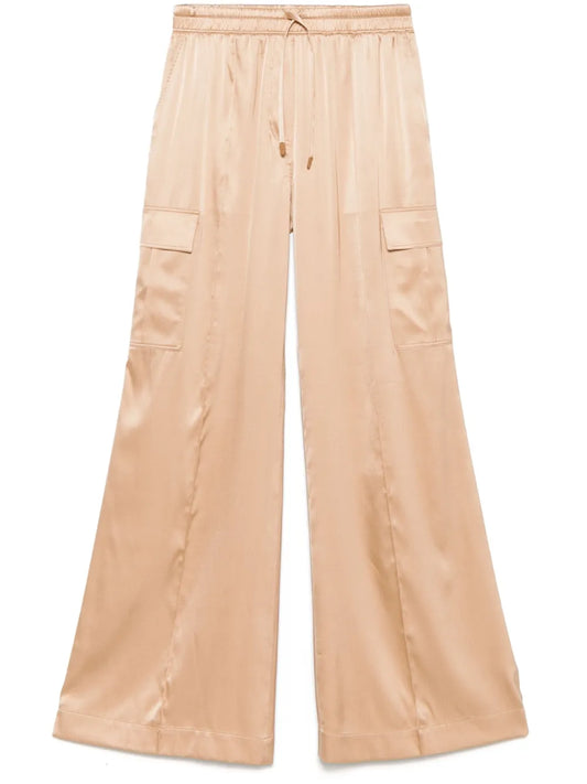 Satin Cargo Pants