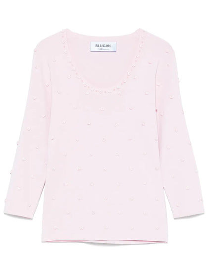 Floral-Appliqué Top