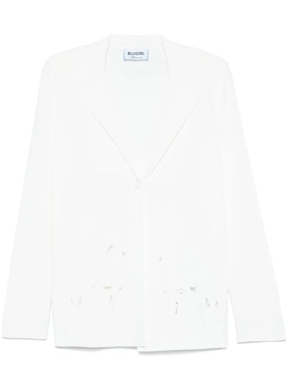 Floral-Embroidered Blazer