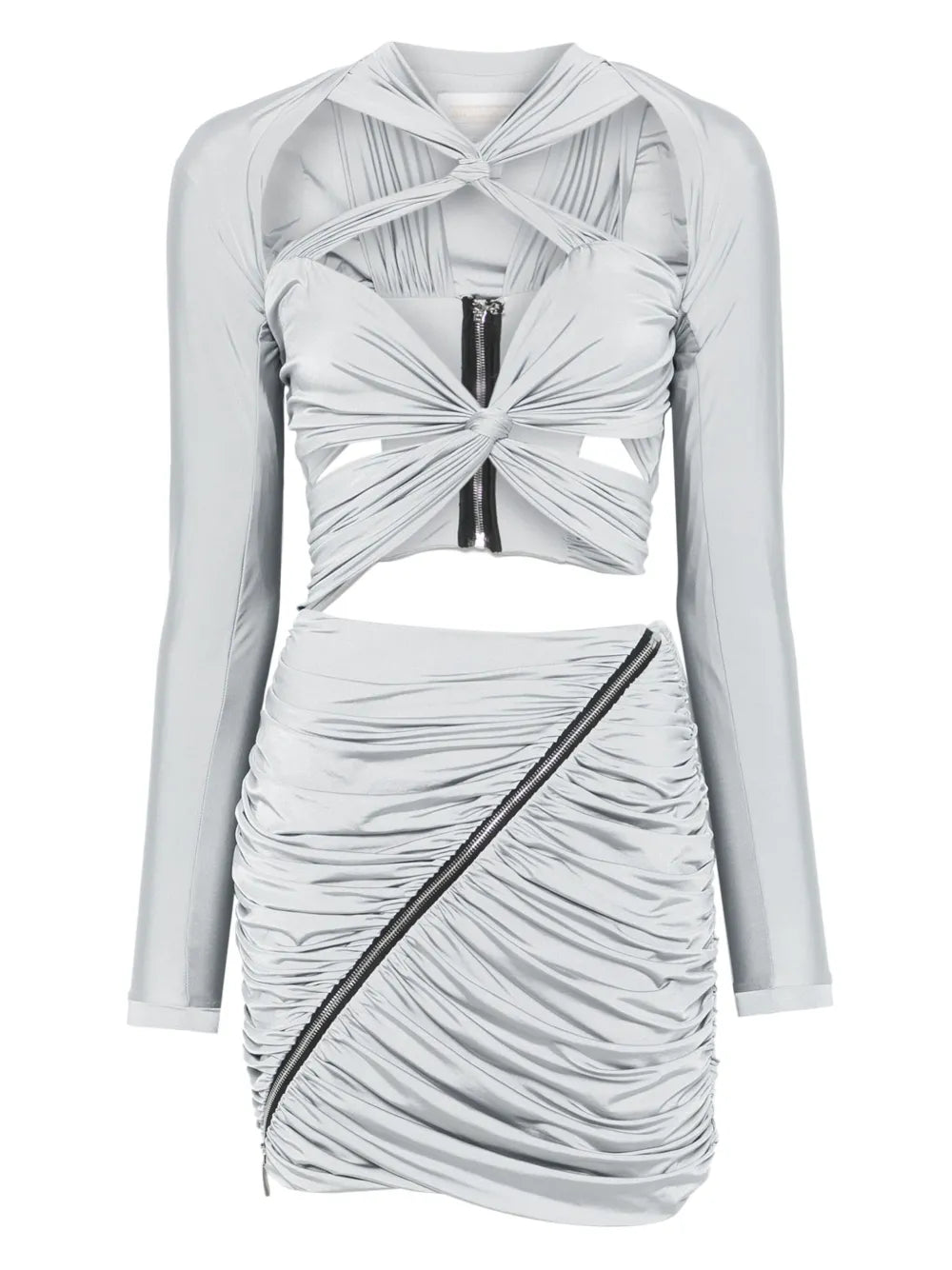 Draped Cut-Out Mini Dress