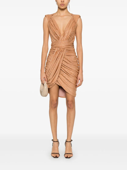 Crystal-Embellished Mini Dress