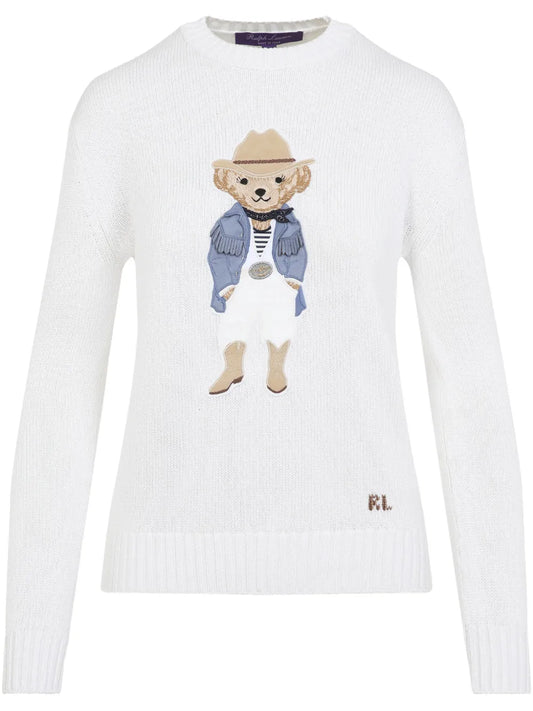 Polo Bear-Appliqué Jumper