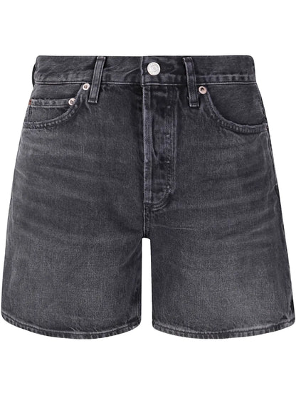 High-Rise Denim Shorts
