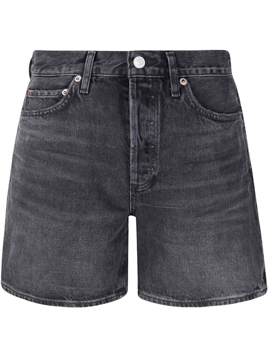 High-Rise Denim Shorts