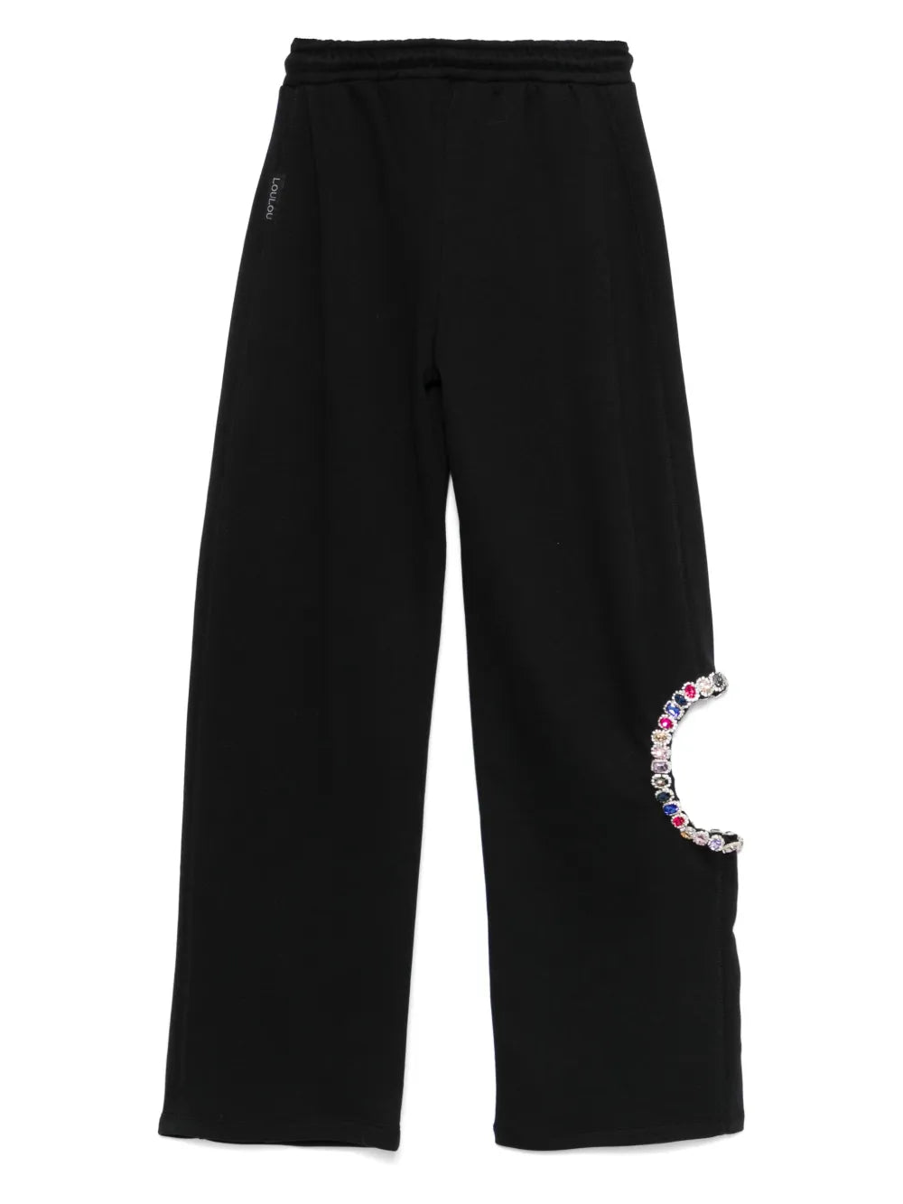 Rhinestone-Embellished Track Pants
