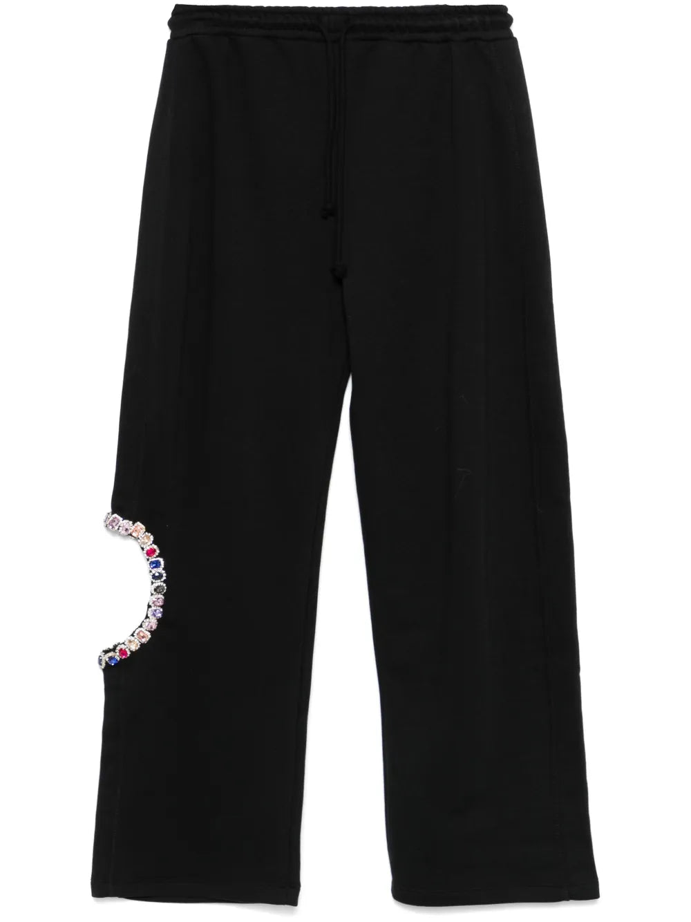 Rhinestone-Embellished Track Pants
