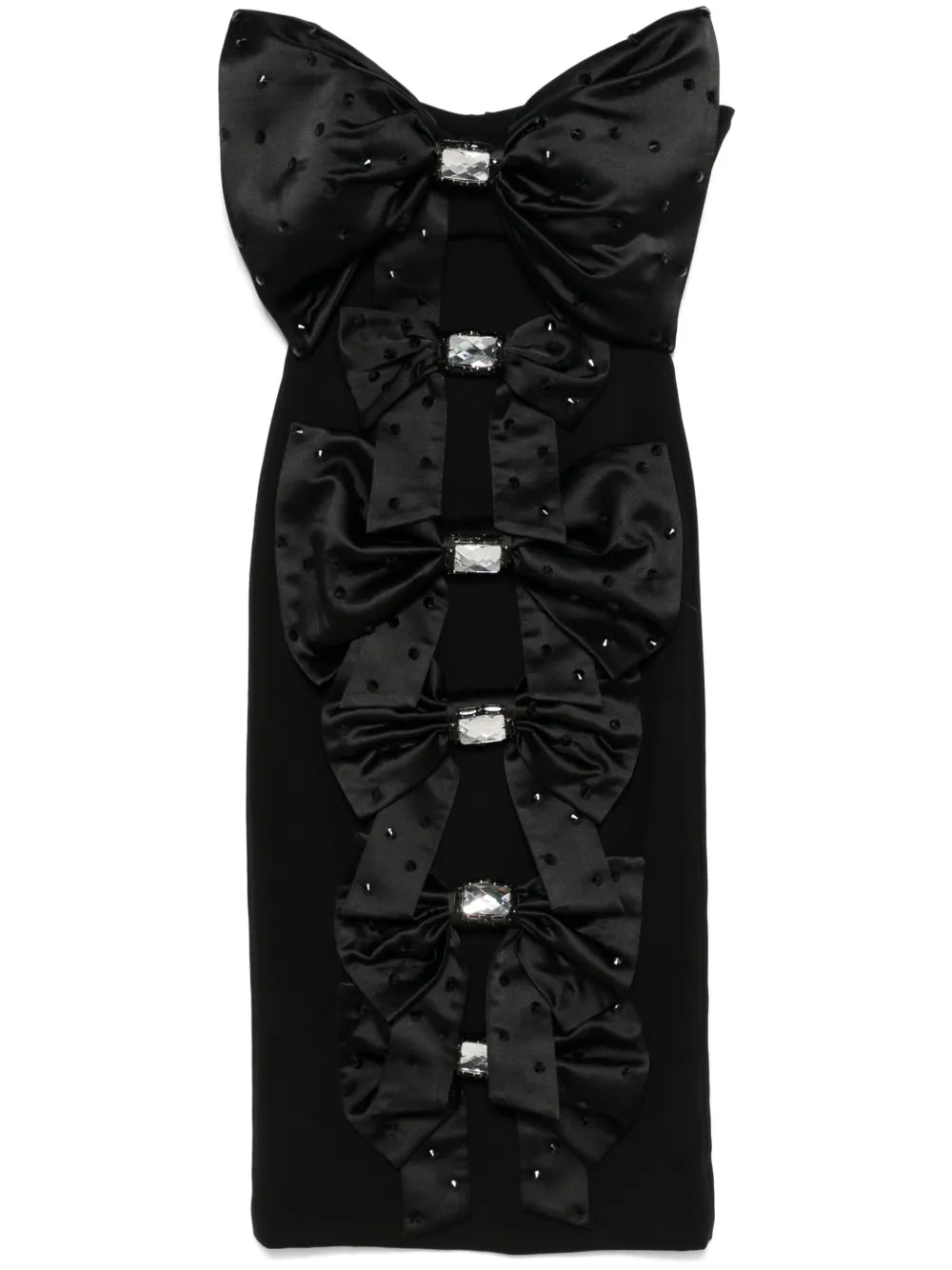 Bow-Embellished Midi Dress