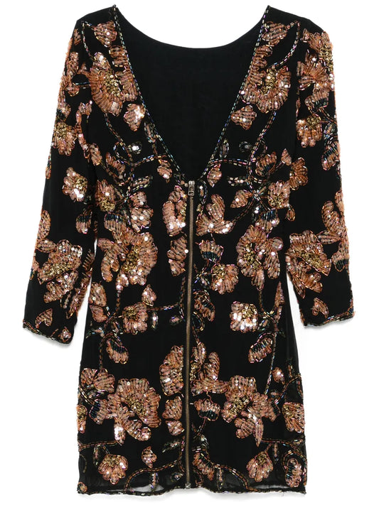 Sequin-Embellished Mini Dress