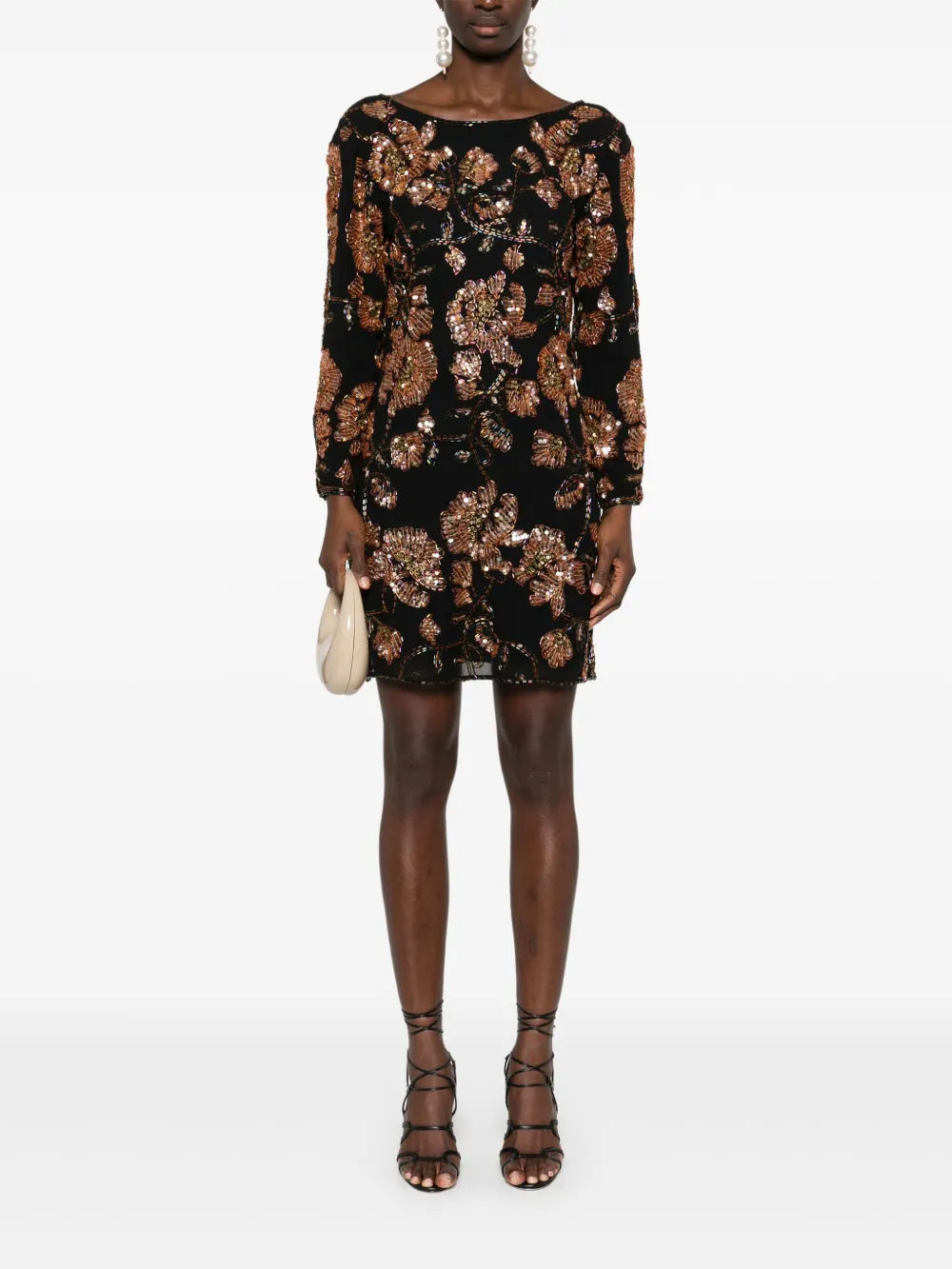 Sequin-Embellished Mini Dress