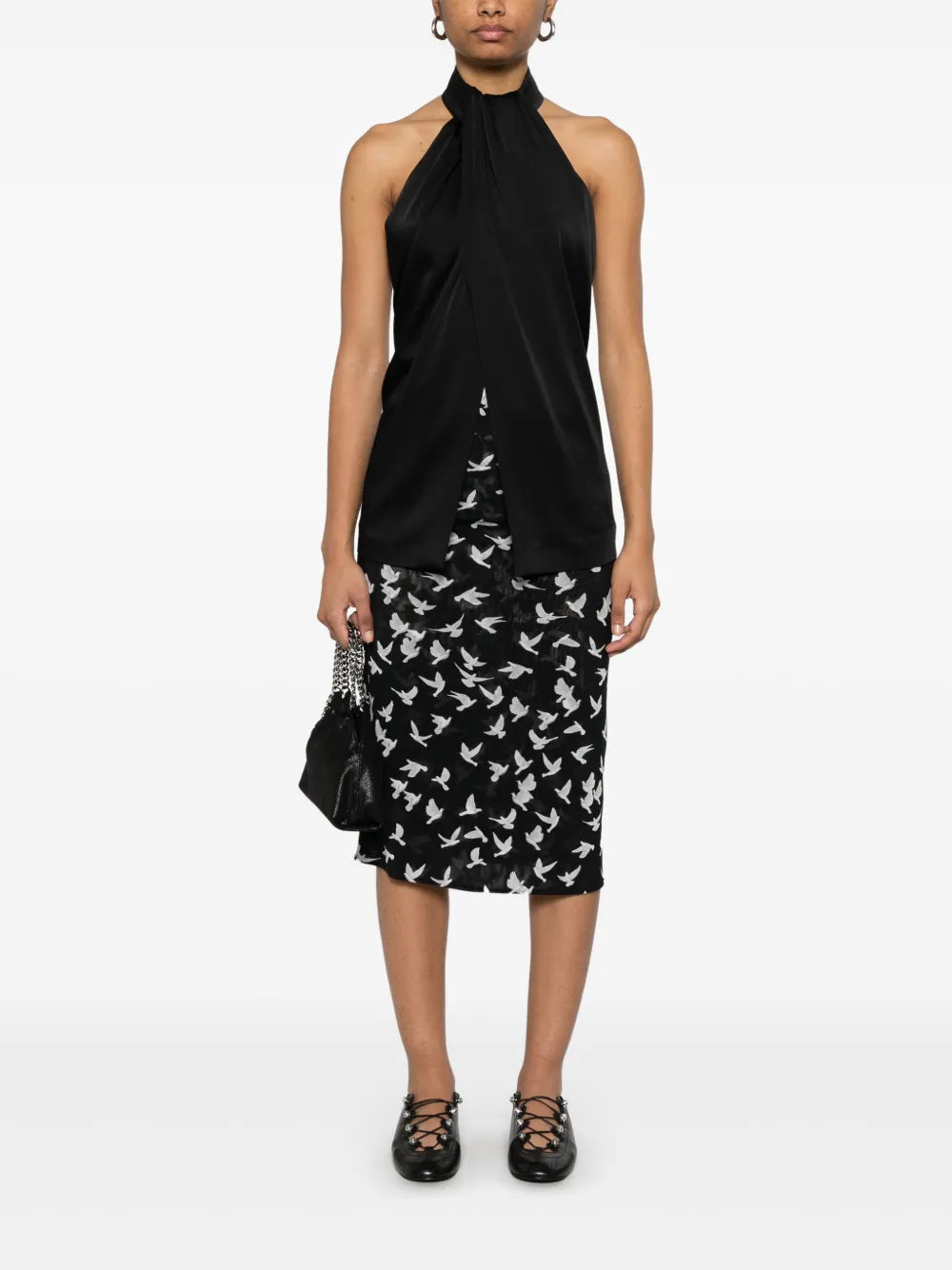 Satin Halterneck Tank Top