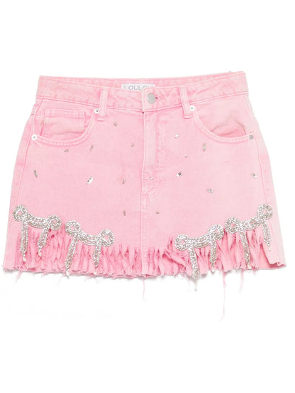 Rhinestone-Embellished Mini Skirt