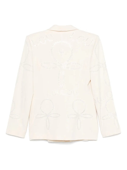 Rhinestone-Embellished Blazer