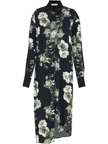 Floral-Print Shirt Dress